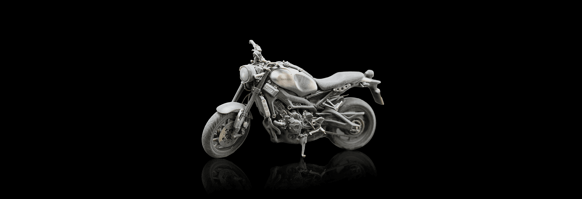 Kundenbauteil graues Motorrad Modellformat 3D-Druck Polyjet